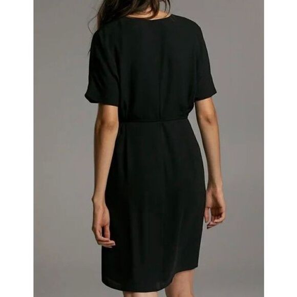 ARITZIA BABATON WALLACE DRESS BLACK Short-sleeve wrap dress sz XS - Picture 2 of 12